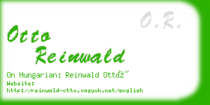 otto reinwald business card